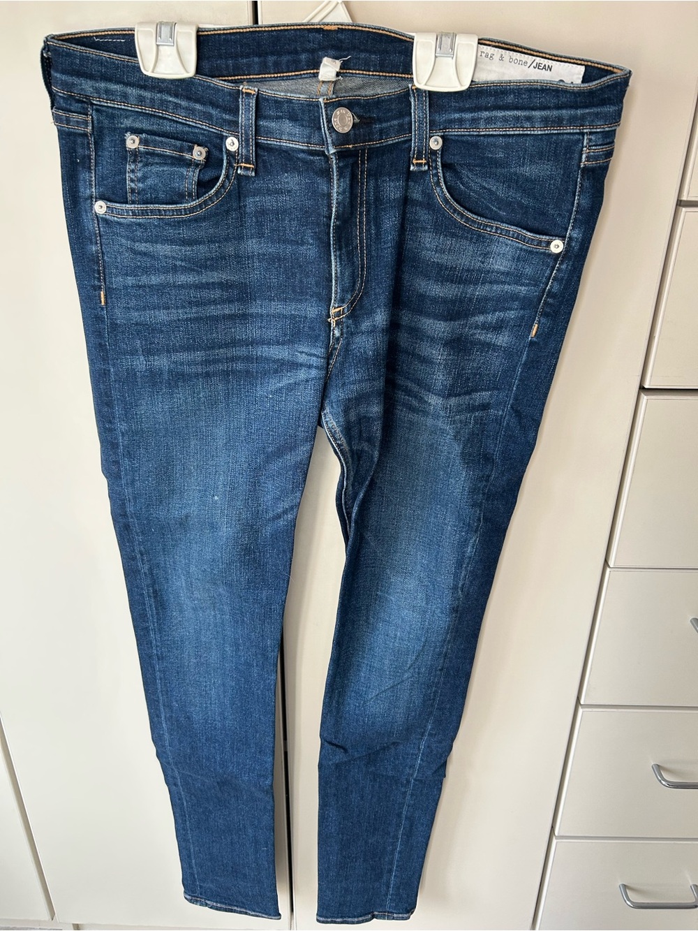 rag & bone Women's Skinny Jeans in Deep Blue Wash